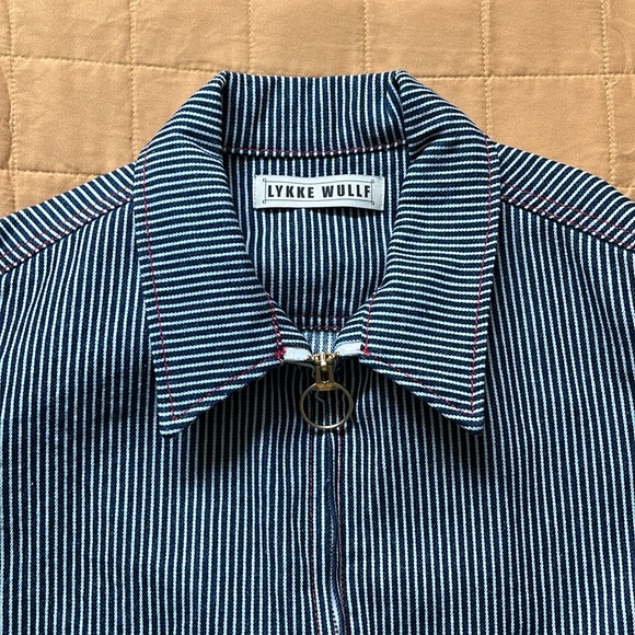 NWOT Lykke Wullf Railroad Striped Jacket - Picture 3 of 6